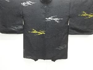 大正ロマン　波模様織り出し一つ紋羽織